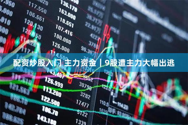 配资炒股入门 主力资金｜9股遭主力大幅出逃